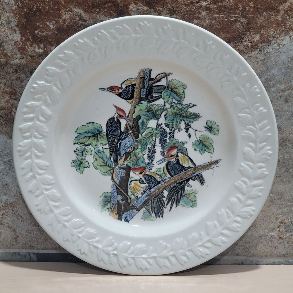 Vintage Adams England Audubon Birds of America Pileated Woodpecker Decorative Pl